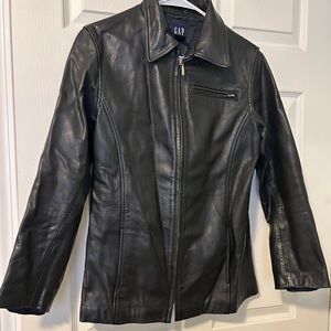 Size small black leather ladies jacket